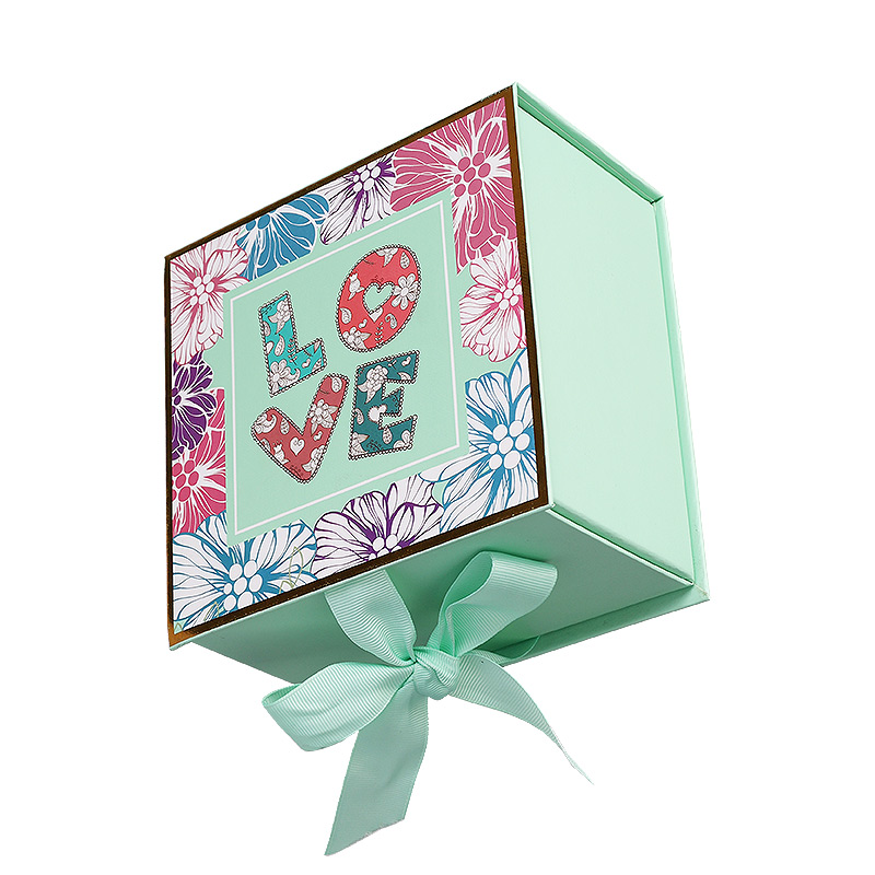 香水包装用爱心折叠丝带精品礼盒